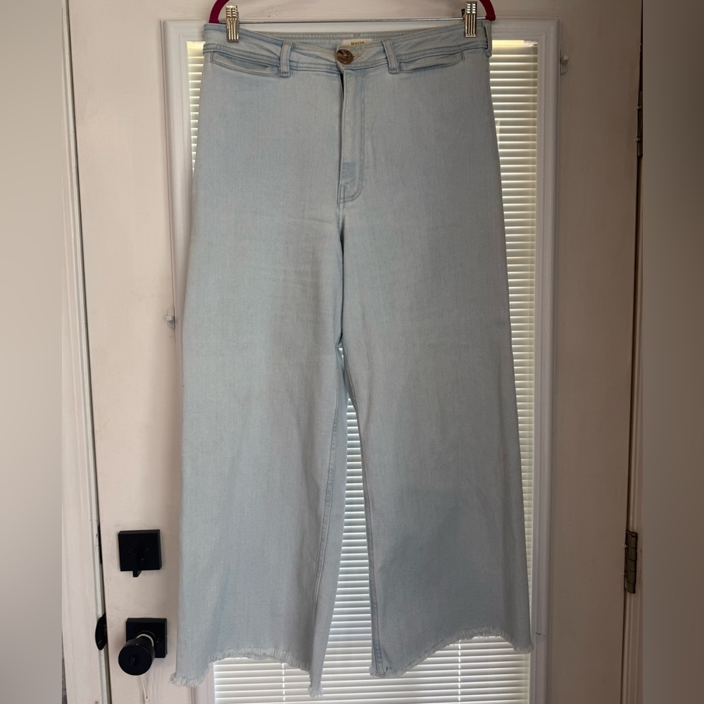 Mauve Light Blue Wide Leg Jeans
